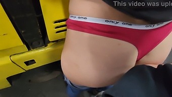 A Coed Gets Spanked And Filled With Cum On A Forklift By Her Hot Boss