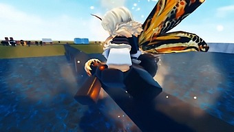 A Sexual Encounter Between Godzilla And Mothra In A Roblox Setting