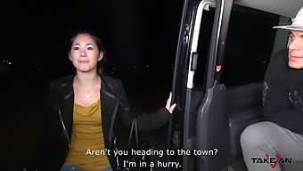 Asian Beauty'S Tight Vagina Penetrated In A Pickup Truck