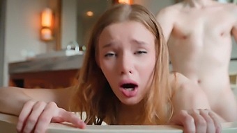 Amateur Teen Babe Confronts Stepbrother In Bathroom